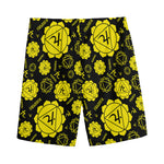 Manipura Chakra Pattern Print Men's Sports Shorts