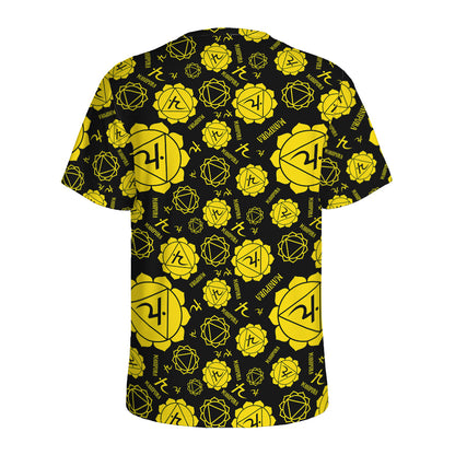 Manipura Chakra Pattern Print Men's Sports T-Shirt