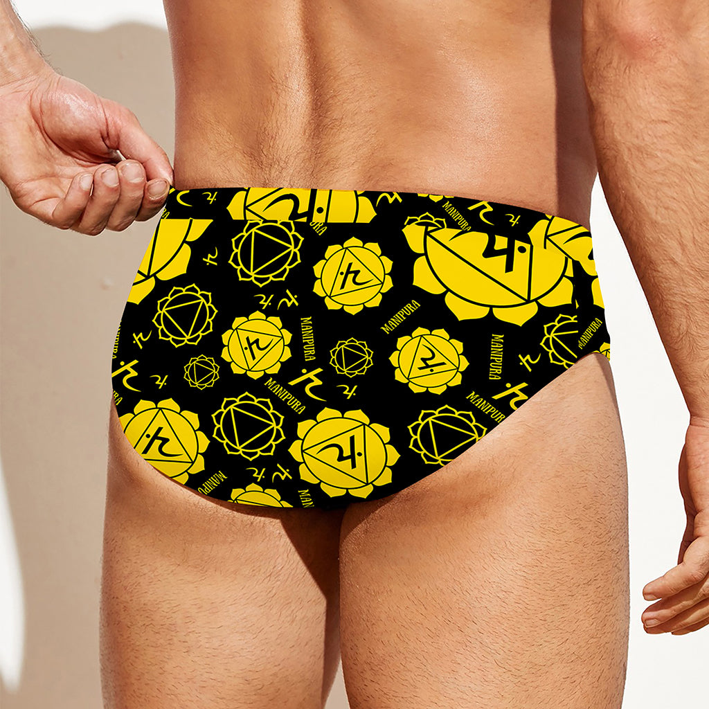 Manipura Chakra Pattern Print Men's Swim Briefs