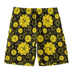 Manipura Chakra Pattern Print Men's Swim Trunks