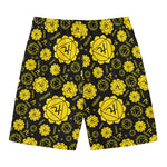 Manipura Chakra Pattern Print Men's Swim Trunks