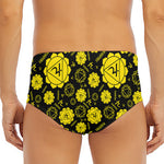Manipura Chakra Pattern Print Men's Triangle Swim Briefs