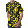 Manipura Chakra Pattern Print Men's Velvet T-Shirt