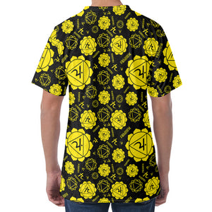 Manipura Chakra Pattern Print Men's Velvet T-Shirt