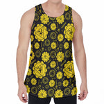 Manipura Chakra Pattern Print Men's Velvet Tank Top