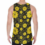 Manipura Chakra Pattern Print Men's Velvet Tank Top