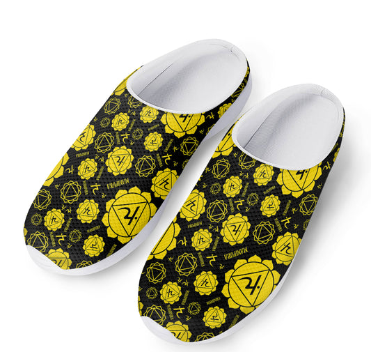 Manipura Chakra Pattern Print Mesh Casual Shoes