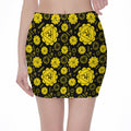 Manipura Chakra Pattern Print Pencil Mini Skirt