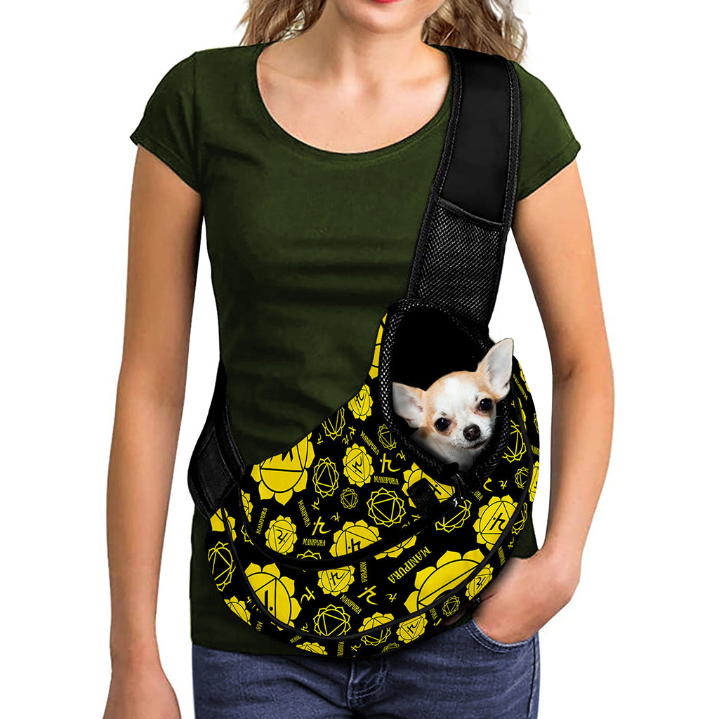 Manipura Chakra Pattern Print Pet Sling Carrier