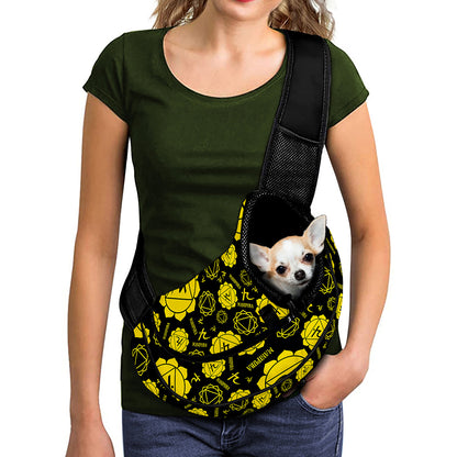 Manipura Chakra Pattern Print Pet Sling Carrier