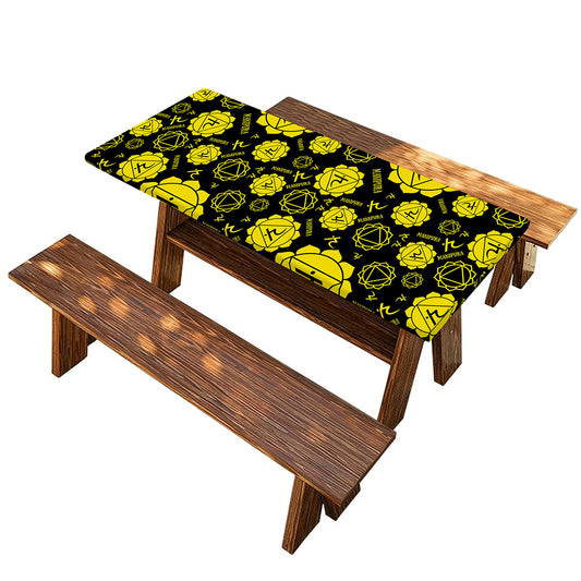 Manipura Chakra Pattern Print Picnic Table Cover