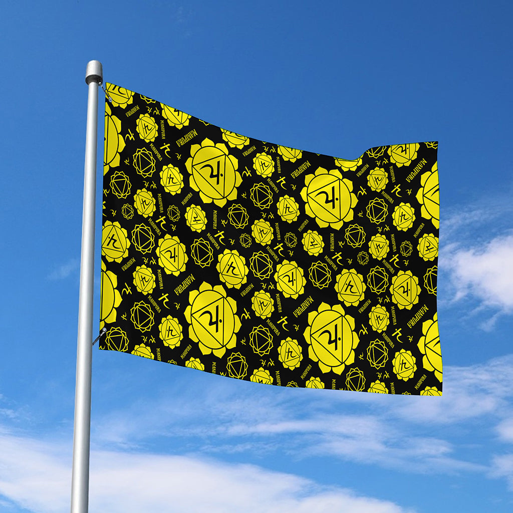 Manipura Chakra Pattern Print Polyester Flag