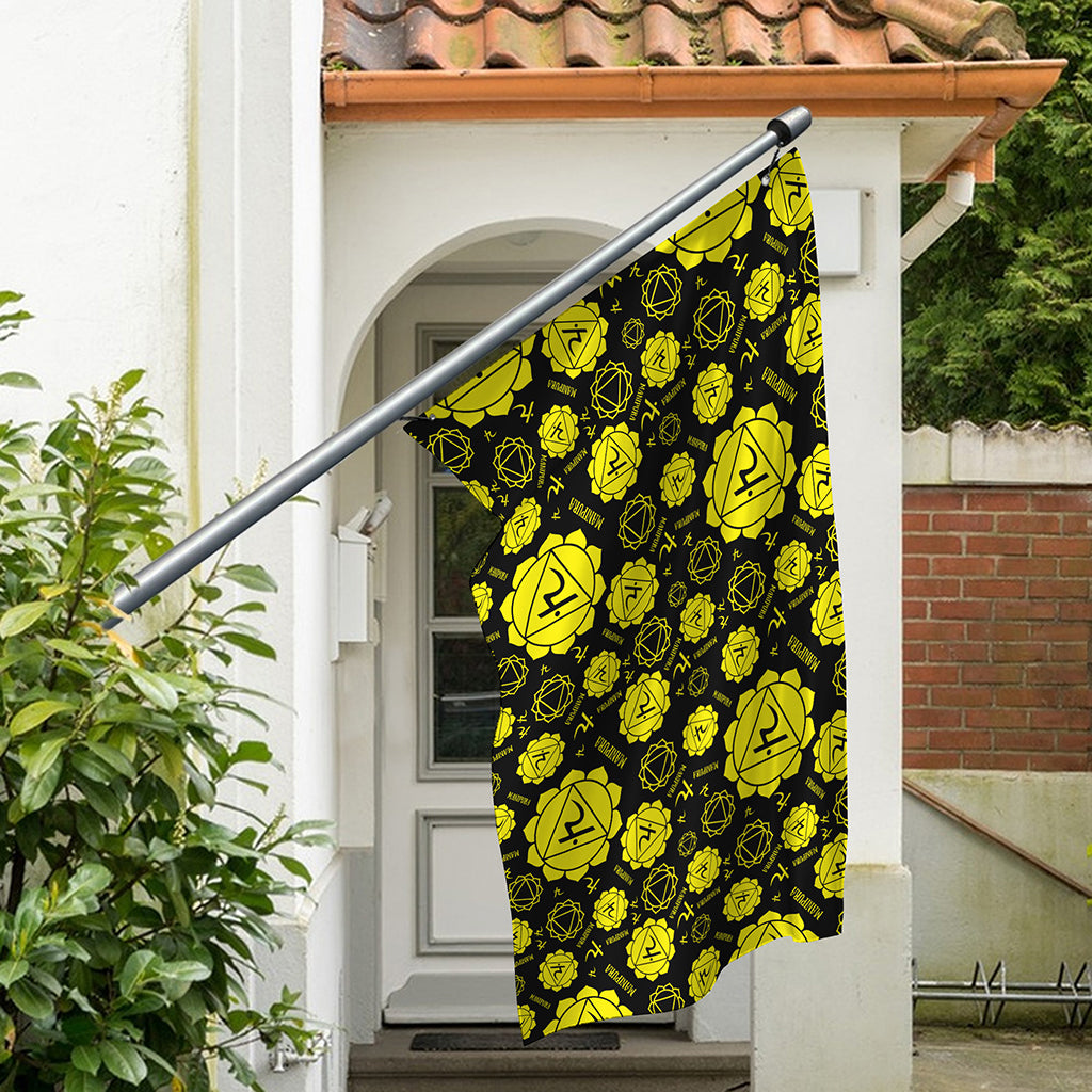 Manipura Chakra Pattern Print Polyester Flag