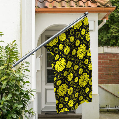 Manipura Chakra Pattern Print Polyester Flag