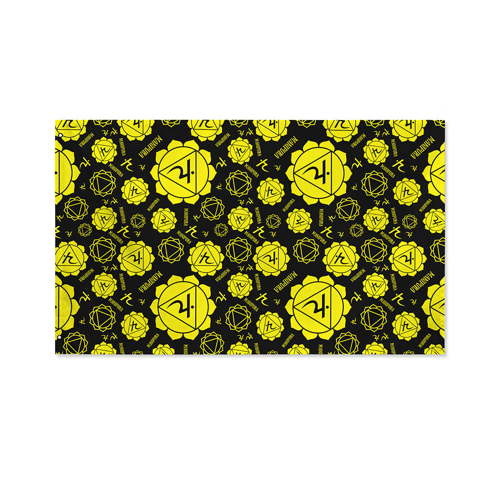 Manipura Chakra Pattern Print Polyester Flag