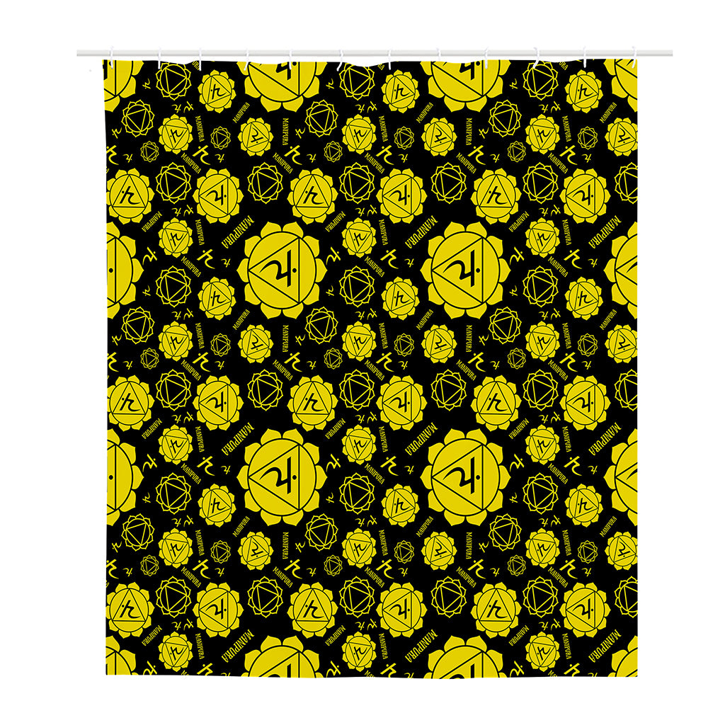 Manipura Chakra Pattern Print Polyester Shower Curtain
