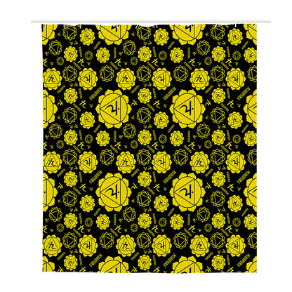 Manipura Chakra Pattern Print Polyester Shower Curtain