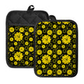Manipura Chakra Pattern Print Pot Holders With Pocket