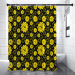 Manipura Chakra Pattern Print Premium Shower Curtain