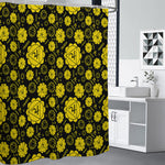 Manipura Chakra Pattern Print Premium Shower Curtain