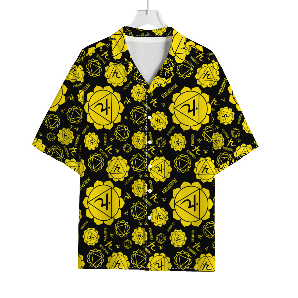 Manipura Chakra Pattern Print Rayon Hawaiian Shirt