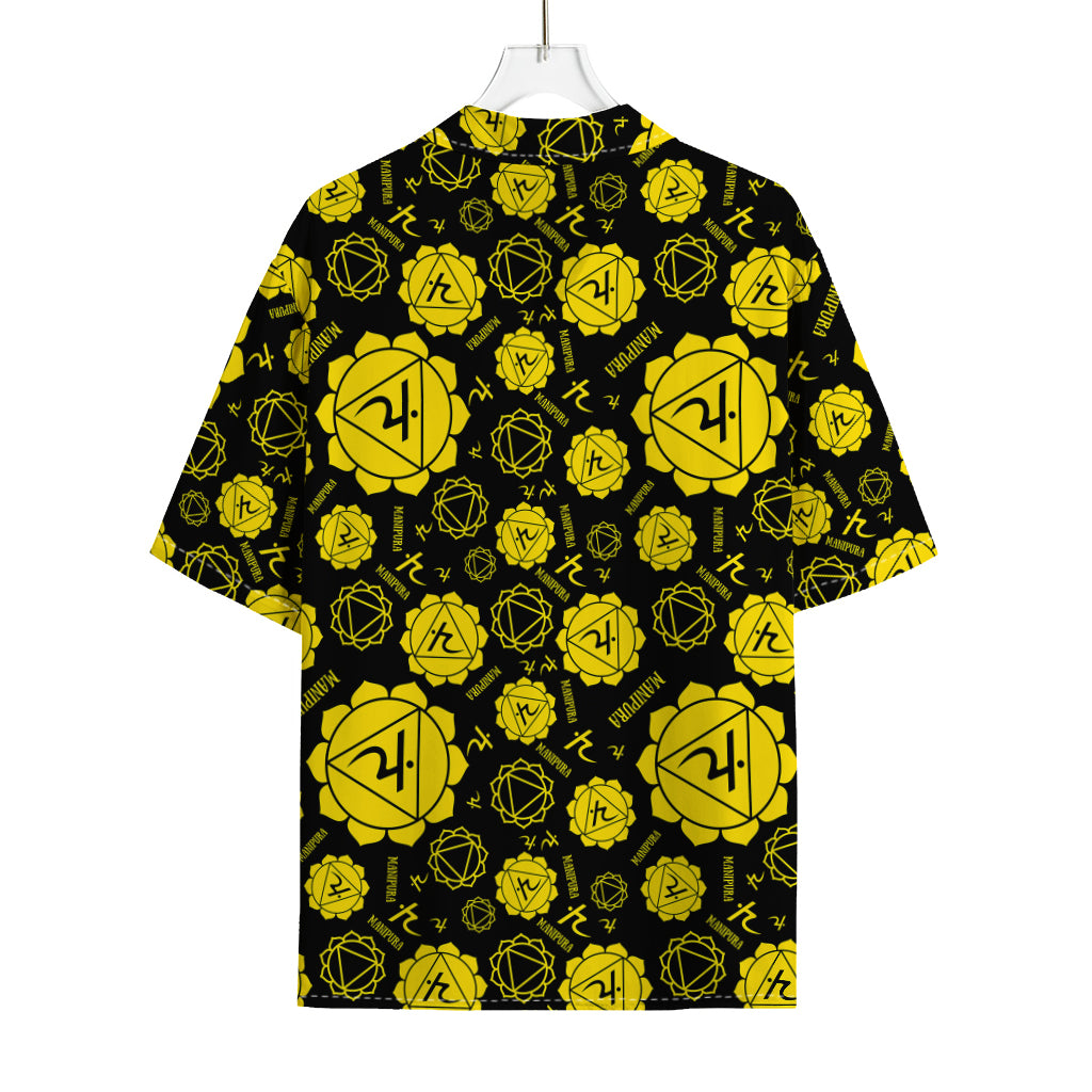 Manipura Chakra Pattern Print Rayon Hawaiian Shirt