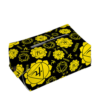 Manipura Chakra Pattern Print Rectangle Tissue Box Cover