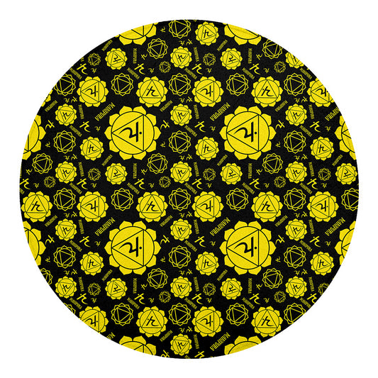 Manipura Chakra Pattern Print Round Blanket