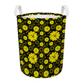 Manipura Chakra Pattern Print Round Laundry Basket