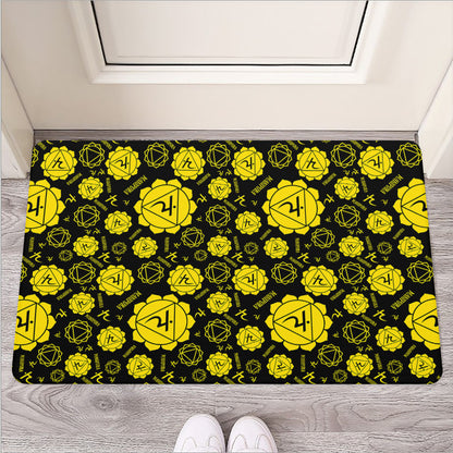 Manipura Chakra Pattern Print Rubber Doormat