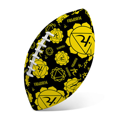 Manipura Chakra Pattern Print Rugby Ball