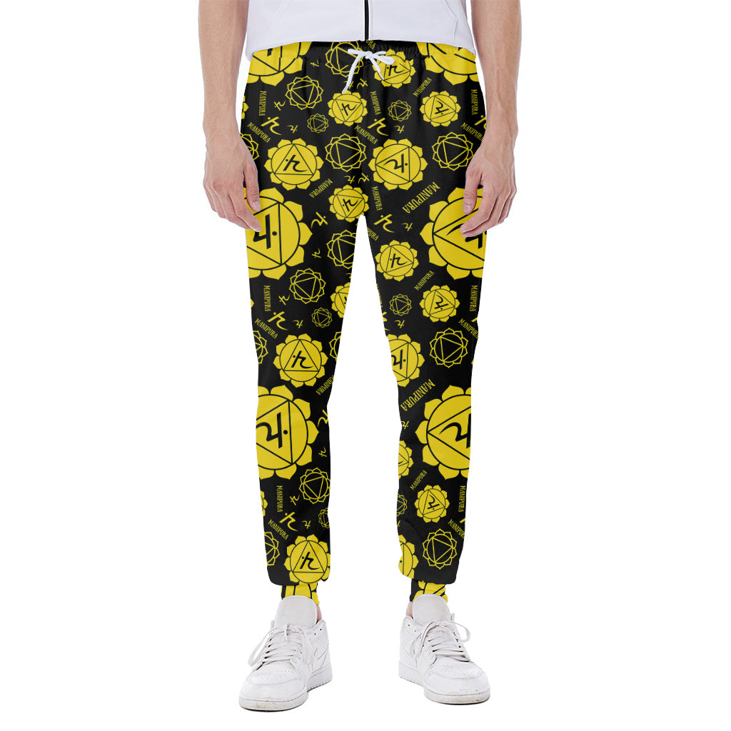 Manipura Chakra Pattern Print Scuba Joggers