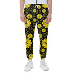 Manipura Chakra Pattern Print Scuba Joggers