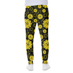 Manipura Chakra Pattern Print Scuba Joggers