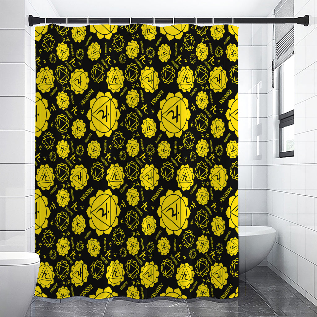 Manipura Chakra Pattern Print Shower Curtain