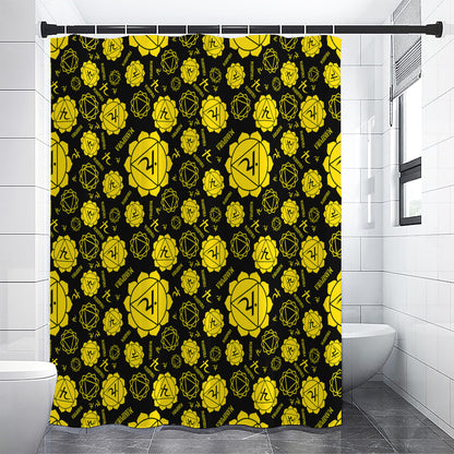 Manipura Chakra Pattern Print Shower Curtain