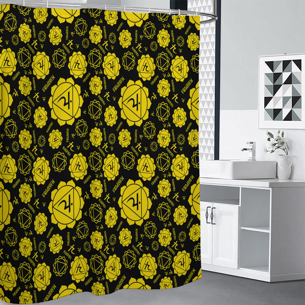 Manipura Chakra Pattern Print Shower Curtain