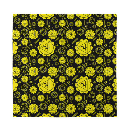 Manipura Chakra Pattern Print Silk Bandana