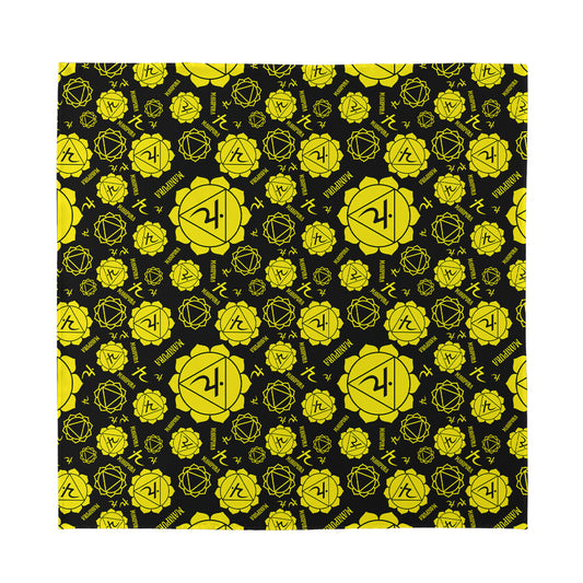 Manipura Chakra Pattern Print Silk Bandana