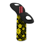 Manipura Chakra Pattern Print Single Neoprene Wine Tote