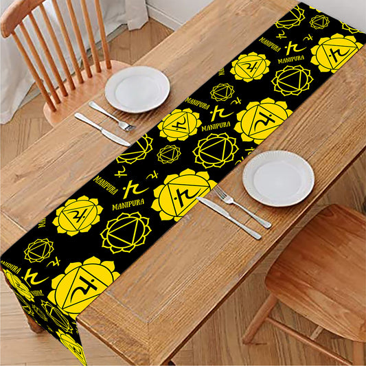 Manipura Chakra Pattern Print Table Runner