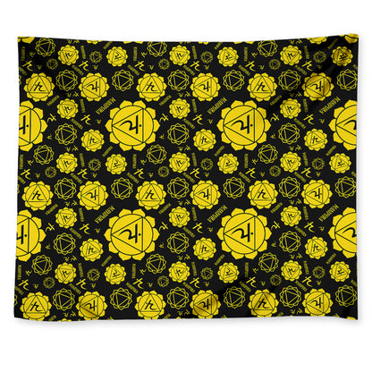 Manipura Chakra Pattern Print Tapestry