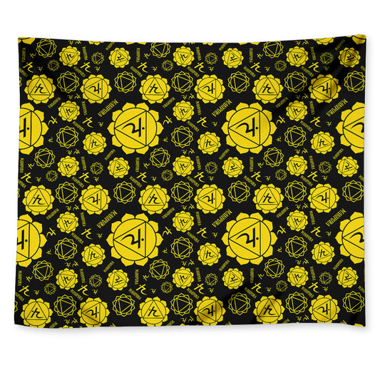 Manipura Chakra Pattern Print Tapestry