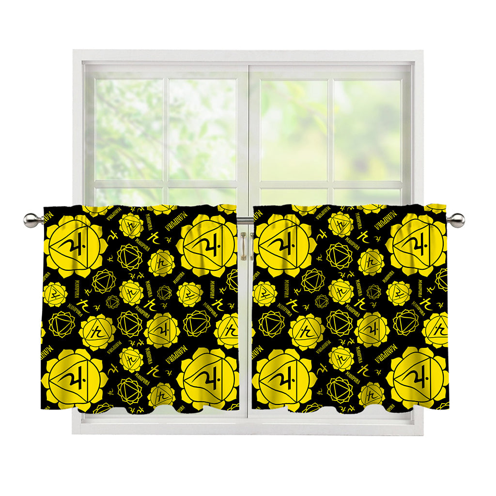 Manipura Chakra Pattern Print Tier Curtains