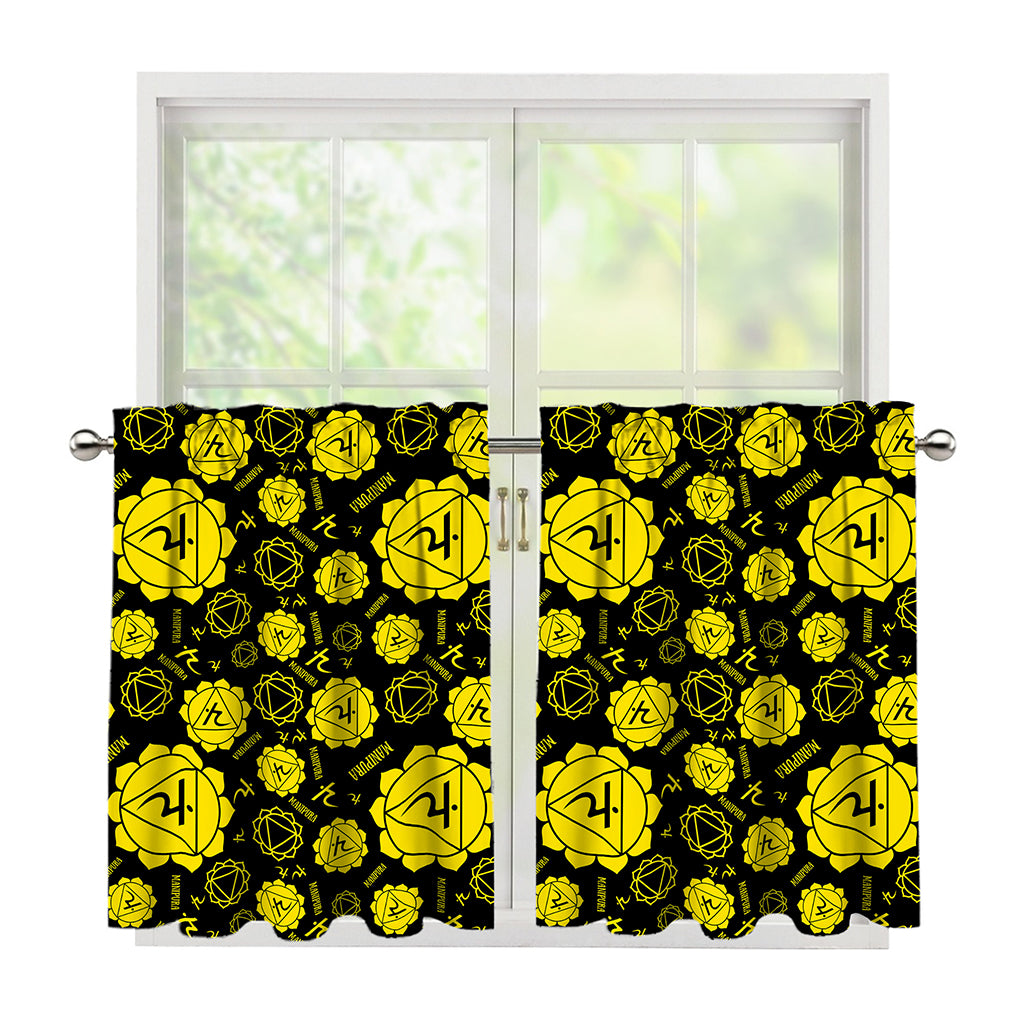 Manipura Chakra Pattern Print Tier Curtains