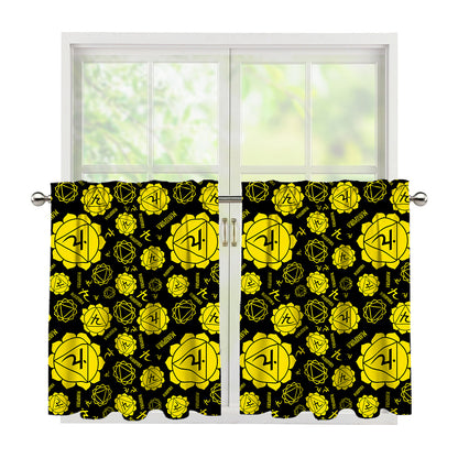 Manipura Chakra Pattern Print Tier Curtains