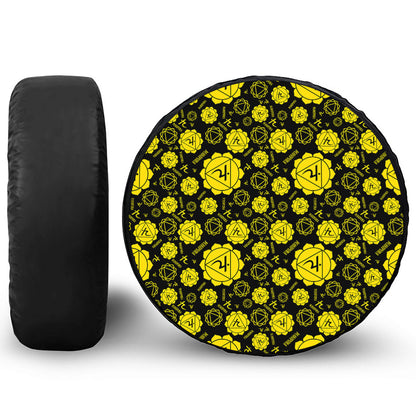 Manipura Chakra Pattern Print Tire Cover