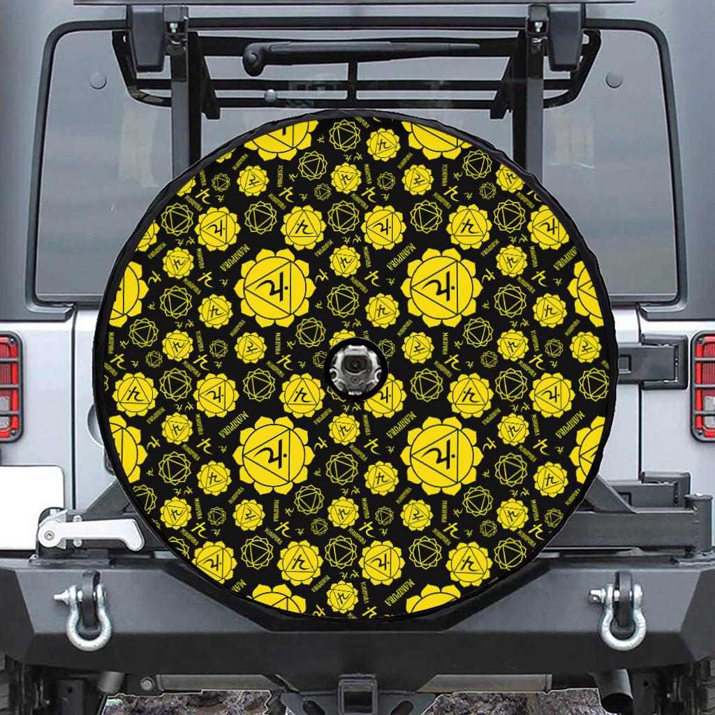 Manipura Chakra Pattern Print Tire Cover With Camera Hole