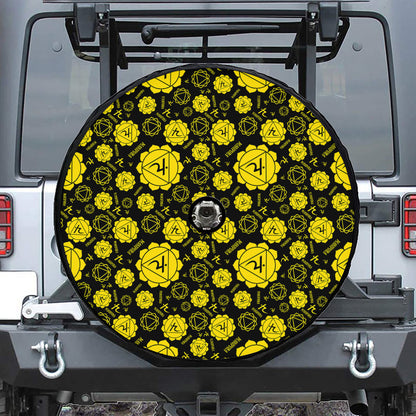 Manipura Chakra Pattern Print Tire Cover With Camera Hole