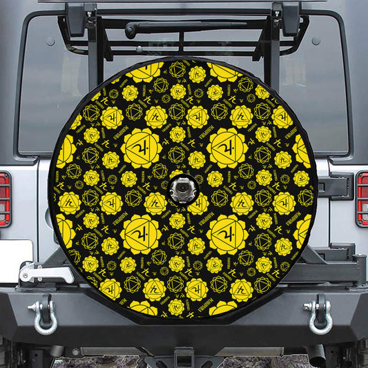 Manipura Chakra Pattern Print Tire Cover With Camera Hole